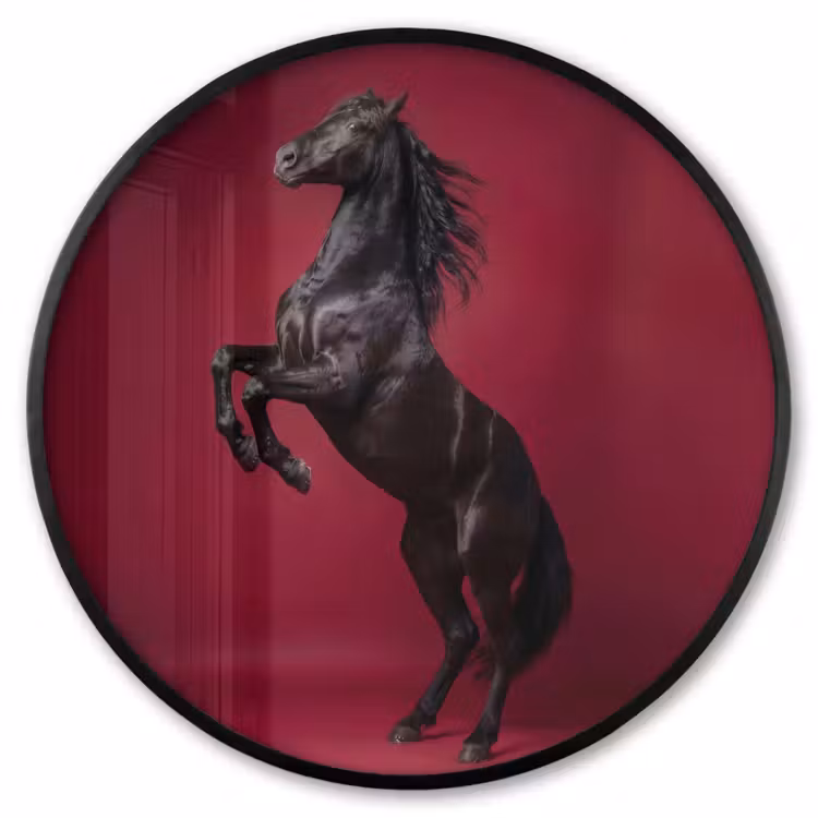Ronde fotolijst - Hengst - Steigert - Rood — 1