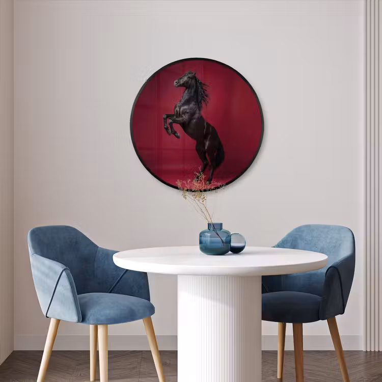 Ronde fotolijst - Hengst - Steigert - Rood — 3