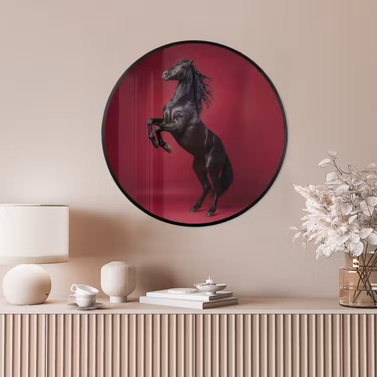 Ronde fotolijst - Hengst - Steigert - Rood — 4