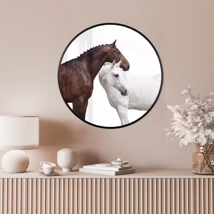 Ronde fotolijst - Paard - Modern - Balans — 4