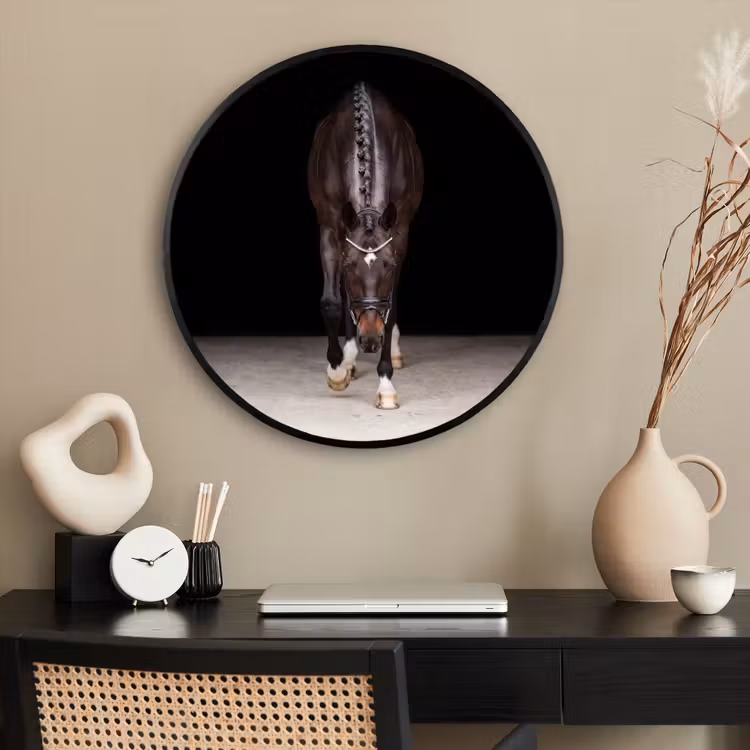 Ronde fotolijst - Paard - Modern - Portret — 2