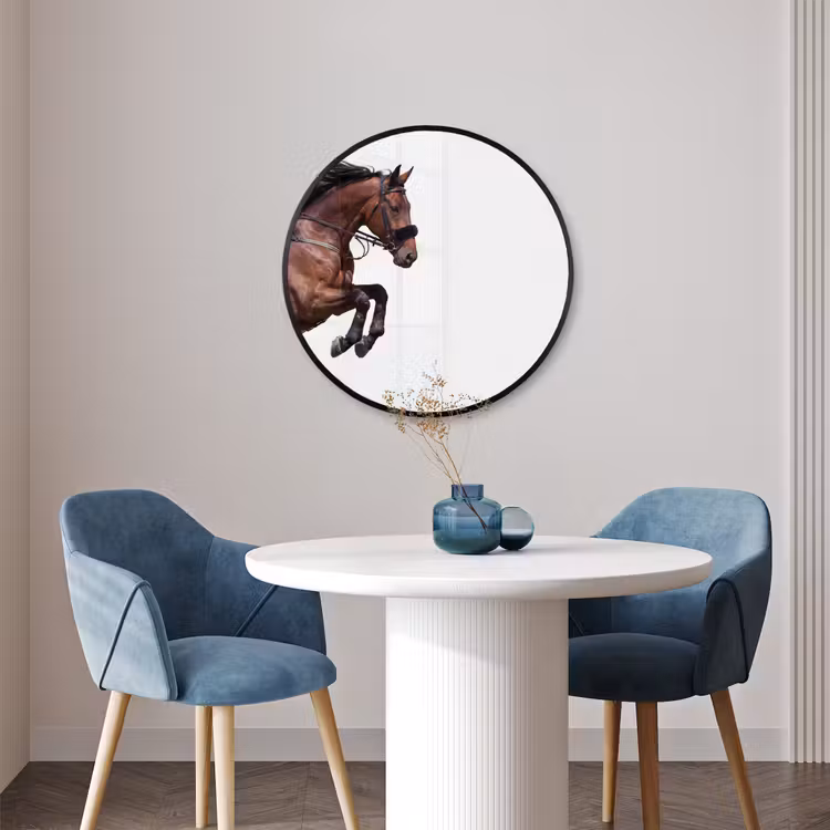 Ronde fotolijst - Paard - Springen - Modern — 3