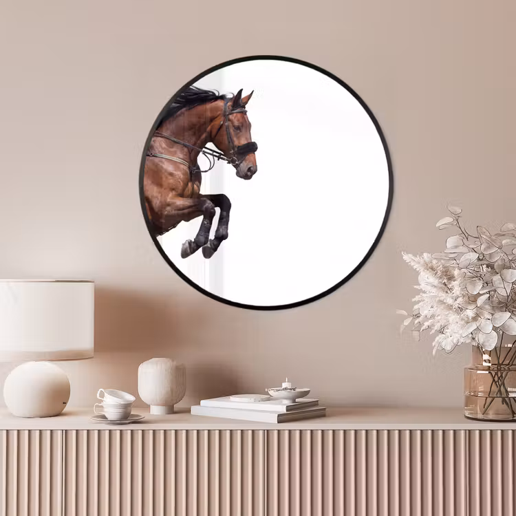Ronde fotolijst - Paard - Springen - Modern — 4