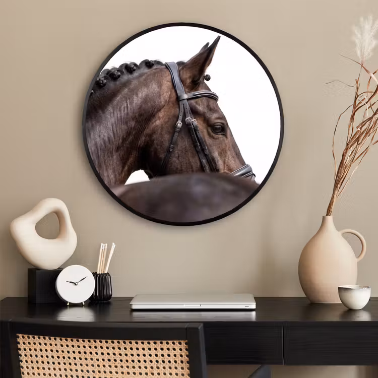 Ronde fotolijst - Portret - Paard - Elegant — 2
