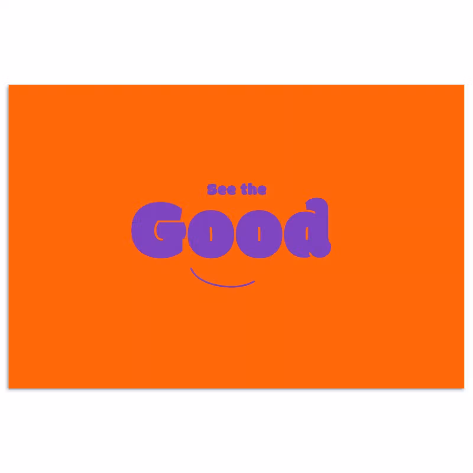 Poster - See the good - Paars - Oranje - Smiley — 1