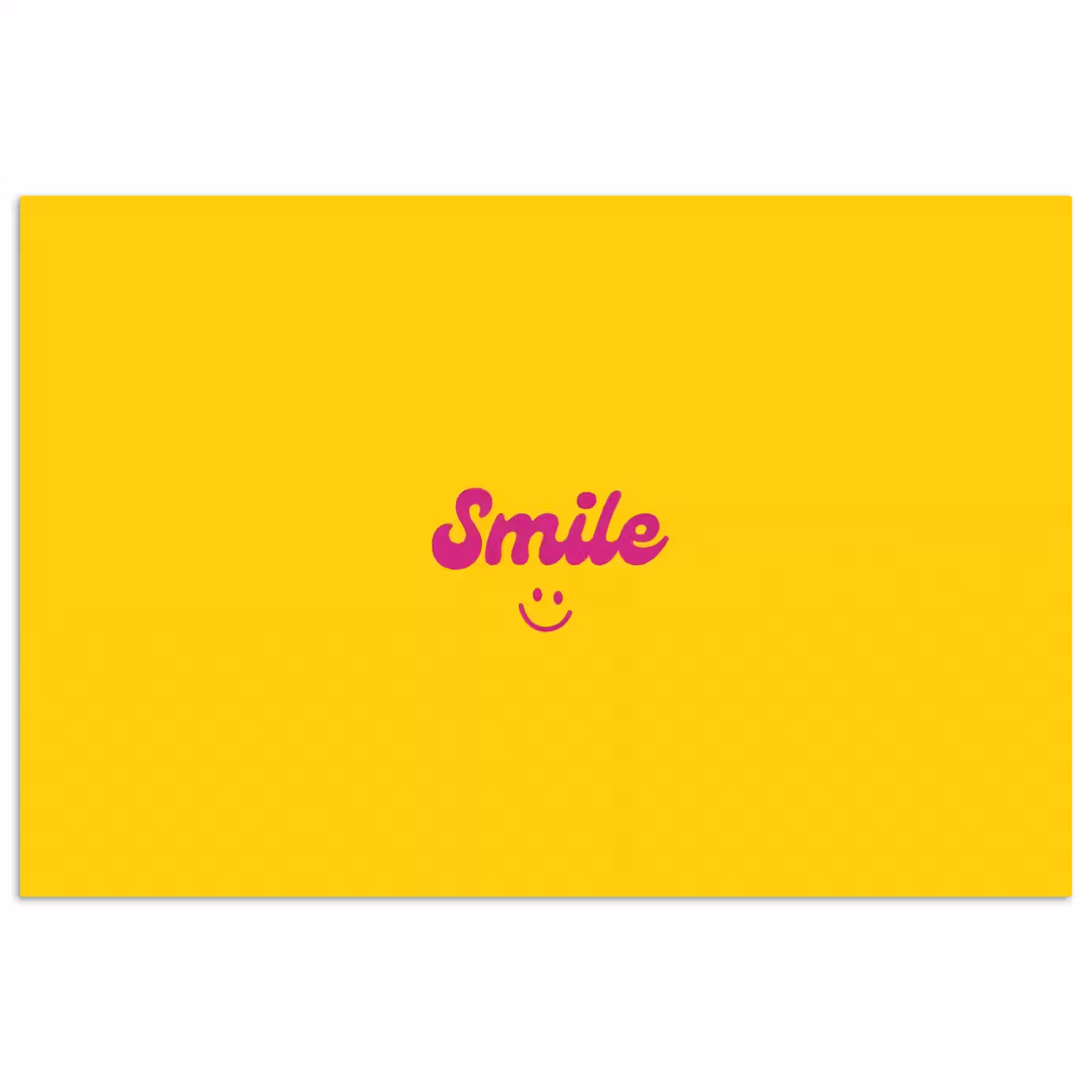 Poster - Smile - Geel - Roze — 1