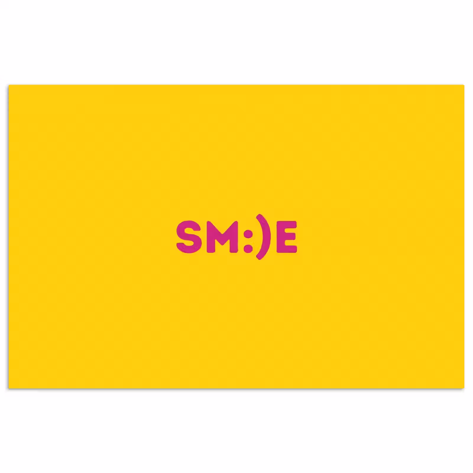 Poster - Smile - Roze - Geel — 1