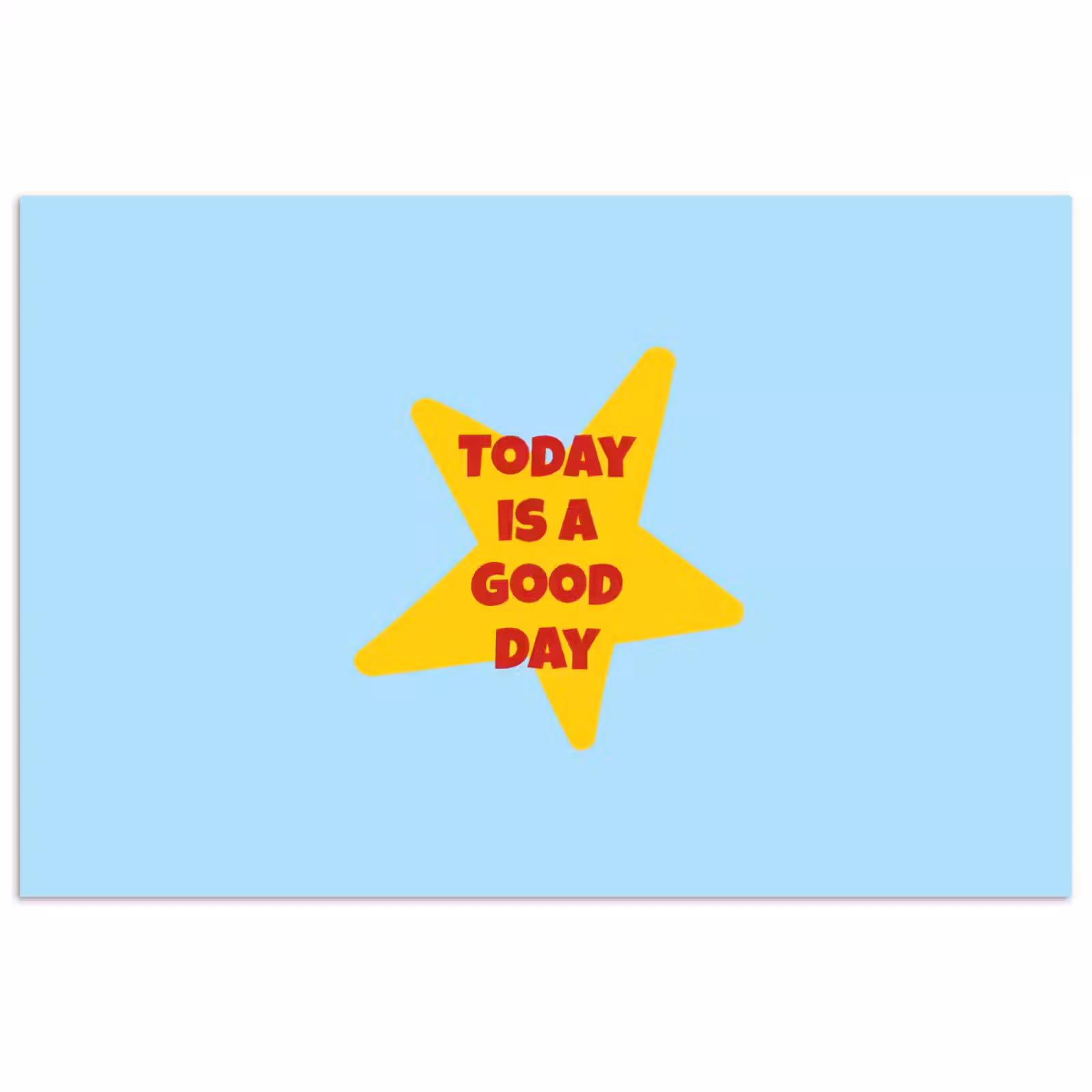 Poster - Ster - Today is a good day - Blauw — 1