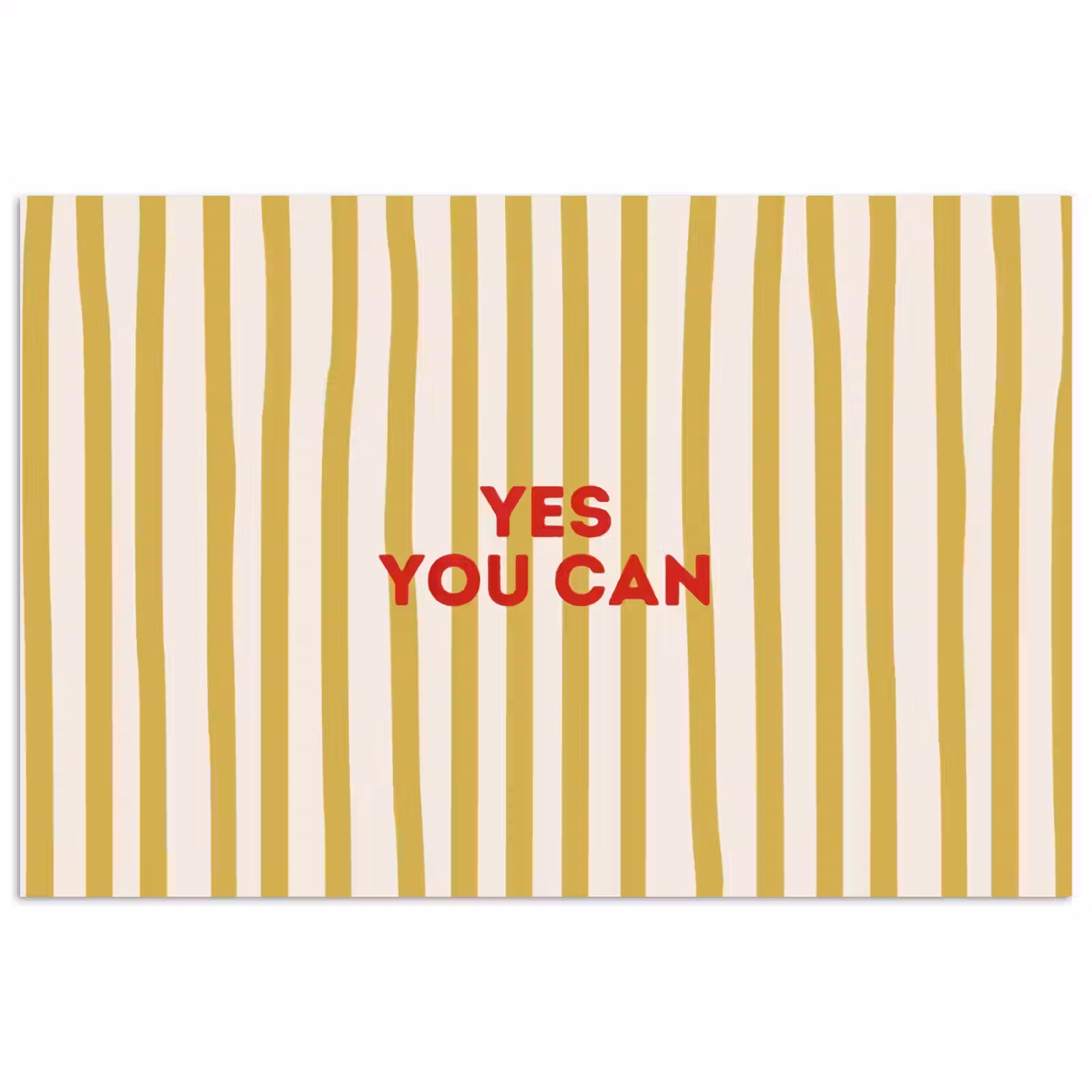 Poster - Strepen - Abstract - Yes you can - Rood — 1