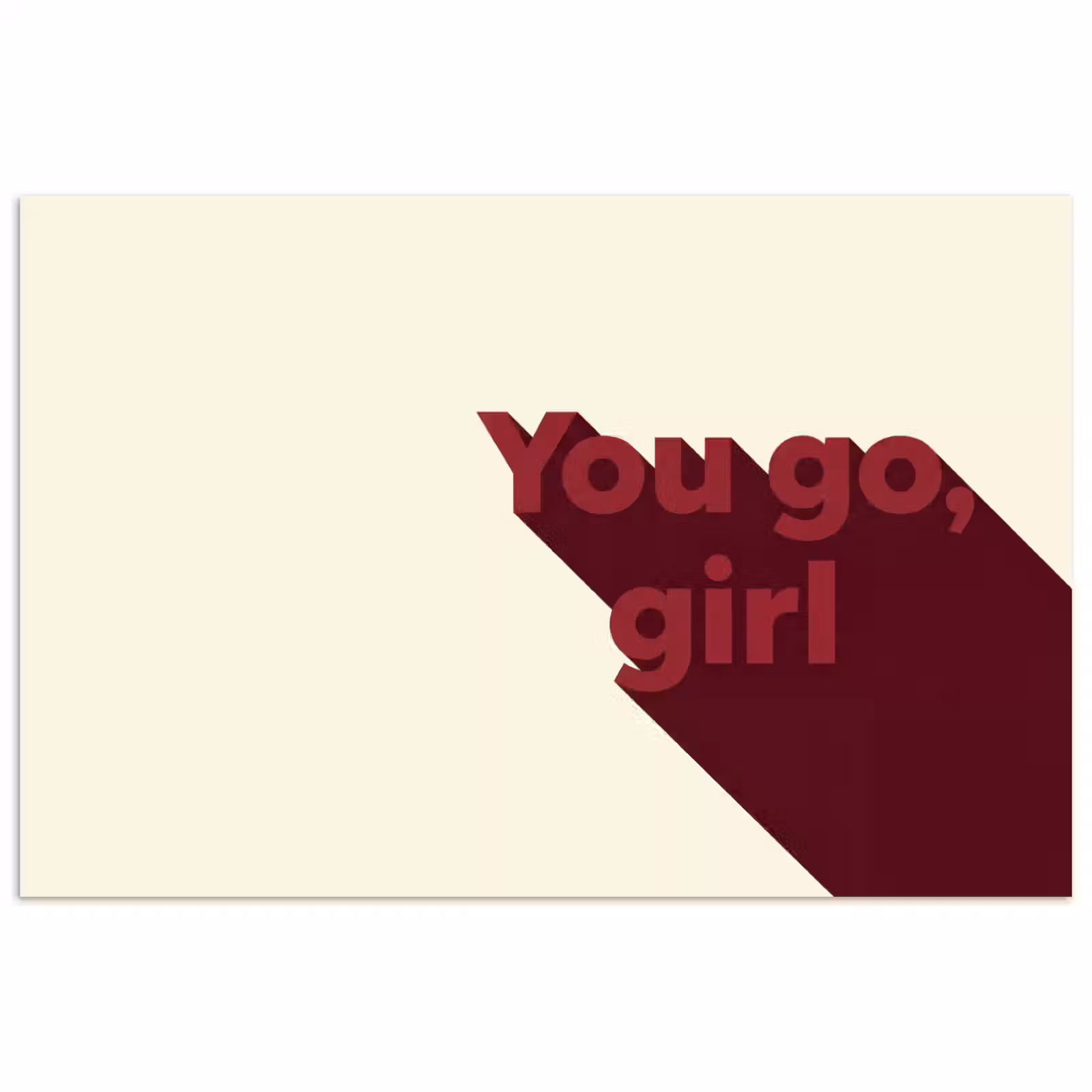 Poster - you go girl - 3D - Rood — 1
