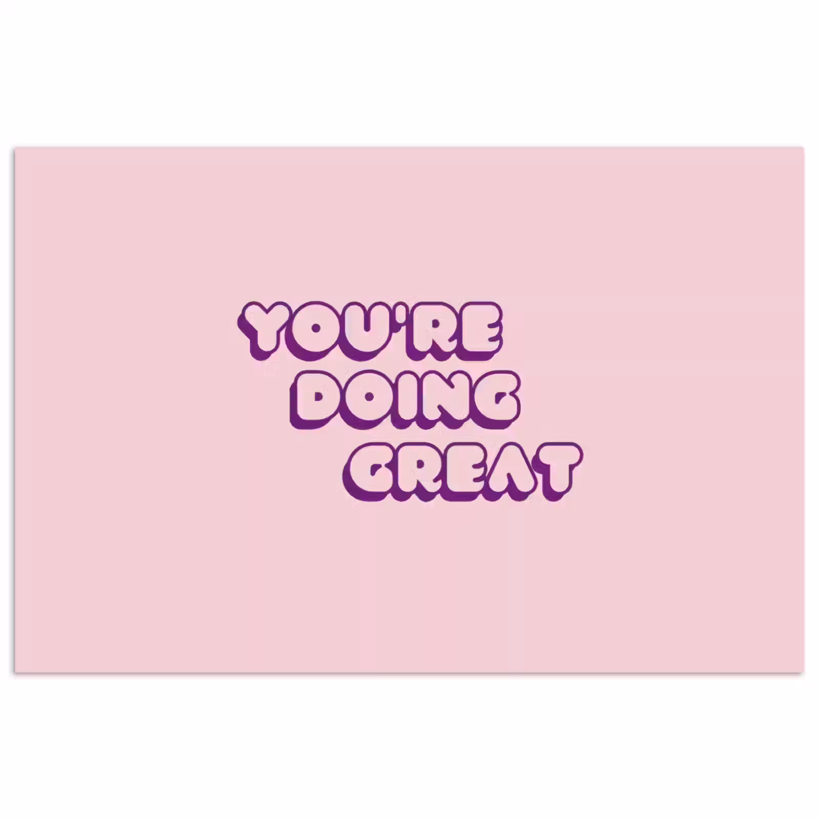 Poster - You're doing great - Roze - Bubble letters — 1