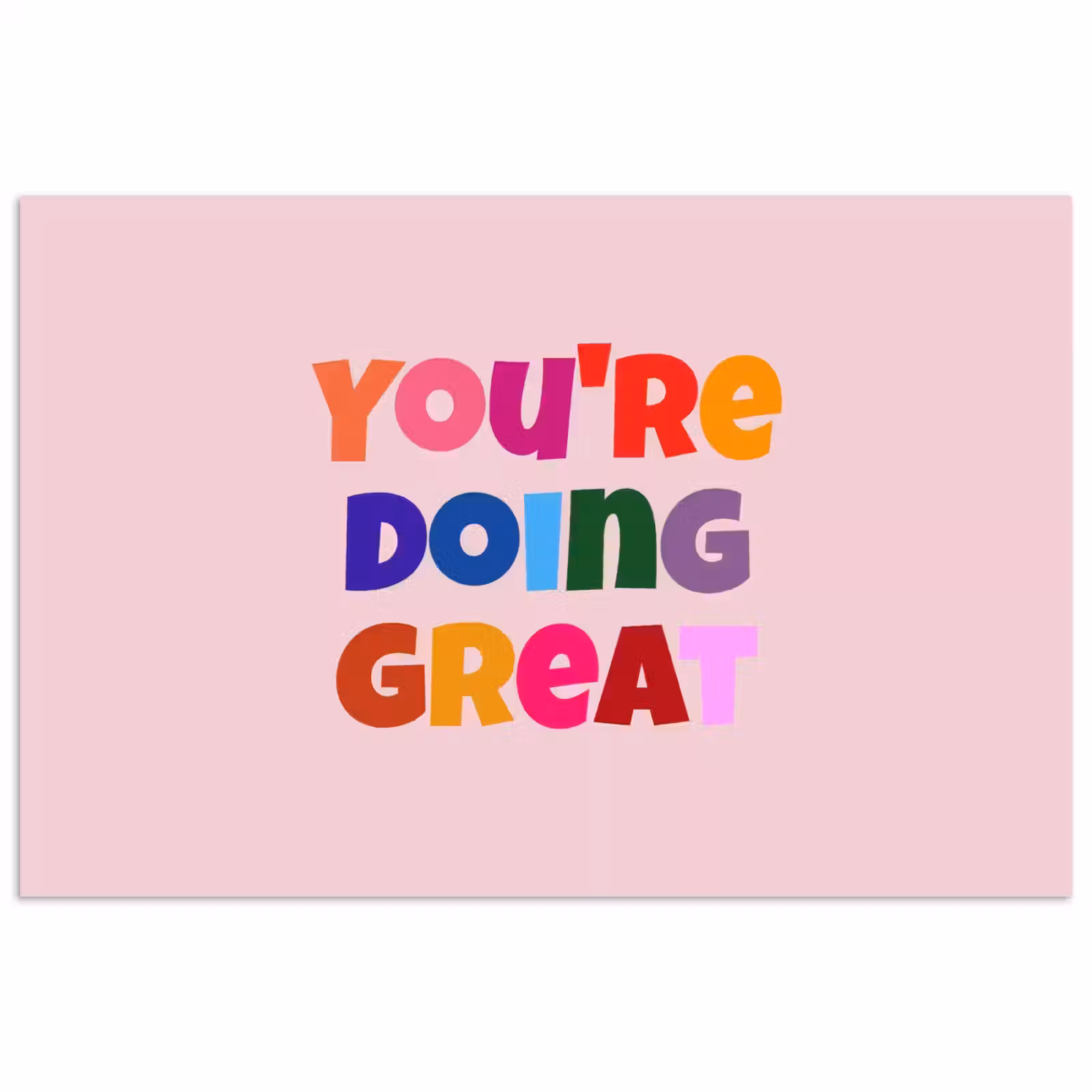 Poster - You're doing great - Roze - Kleurrijk — 1