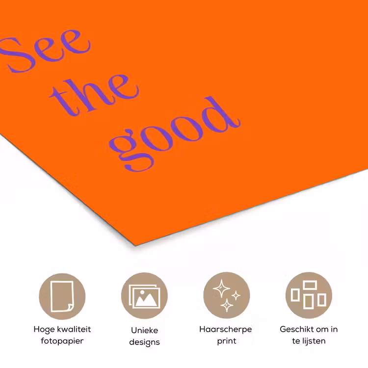 Poster - See te good - Paars - Oranje — 5