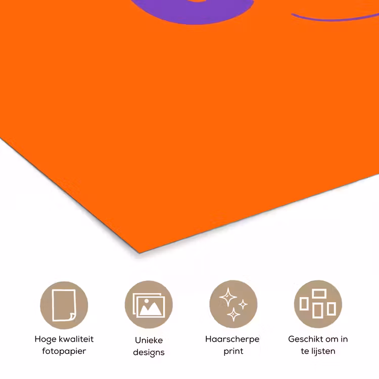 Poster - See the good - Paars - Oranje - Smiley — 5