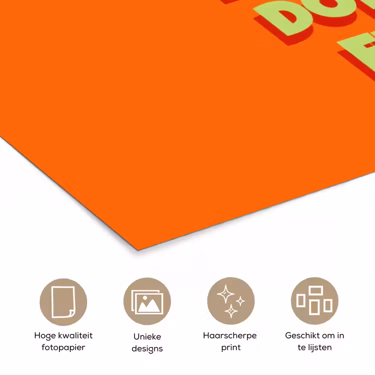 Poster - Slow down you're doing fine - Oranje - Simple — 5