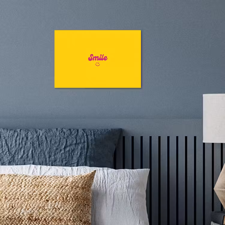 Poster - Smile - Geel - Roze — 3
