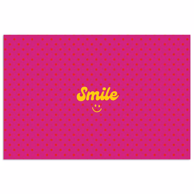Poster - Smile - Stippen - Roze — 1