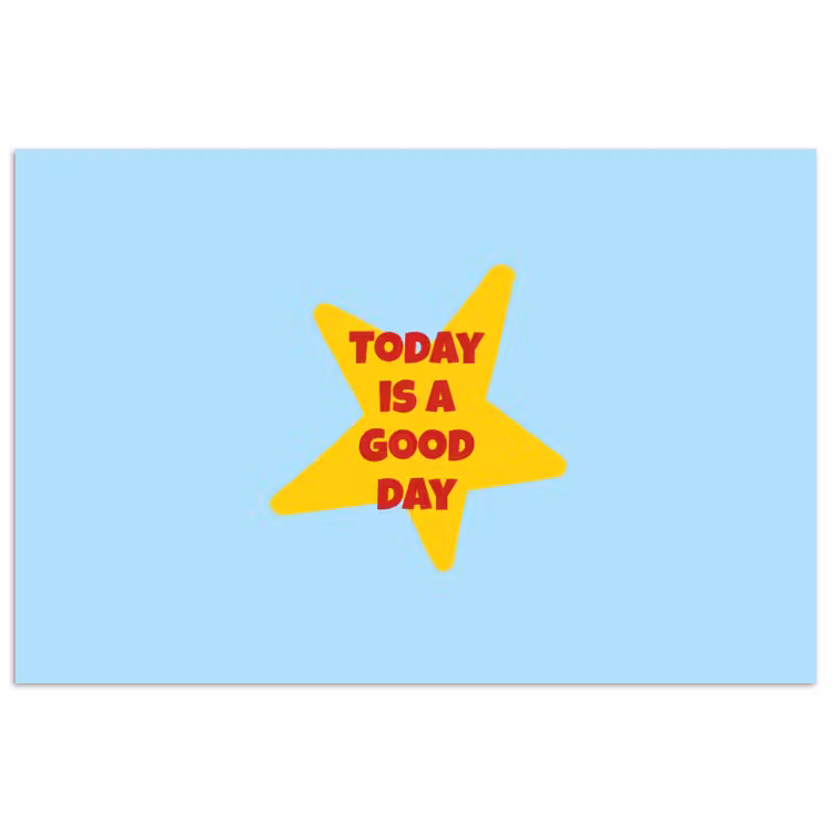 Poster - Ster - Today is a good day - Blauw — 1
