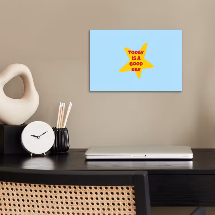 Poster - Ster - Today is a good day - Blauw — 2