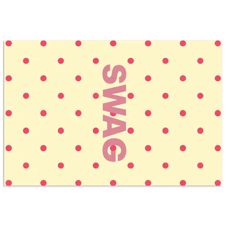 Poster - Swag - Roze - Stippen - Geel — 1