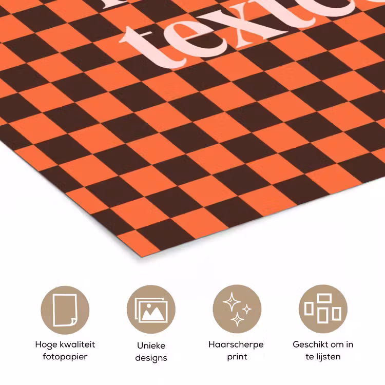 Poster - Tequila texted you - Glas - Vierkanten - Oranje — 5