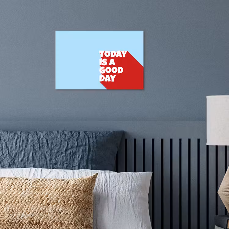 Poster - Today is a good day - Rood - lichtblauw — 3
