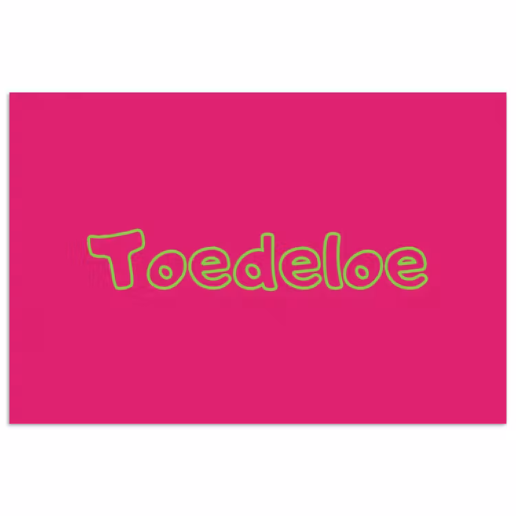 Poster - Toedeloe - Groen - Roze — 1