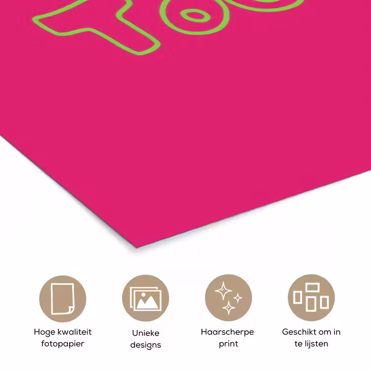 Poster - Toedeloe - Groen - Roze — 5