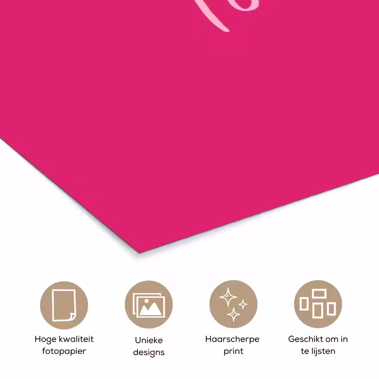Poster - Toedeloe - Roze — 5