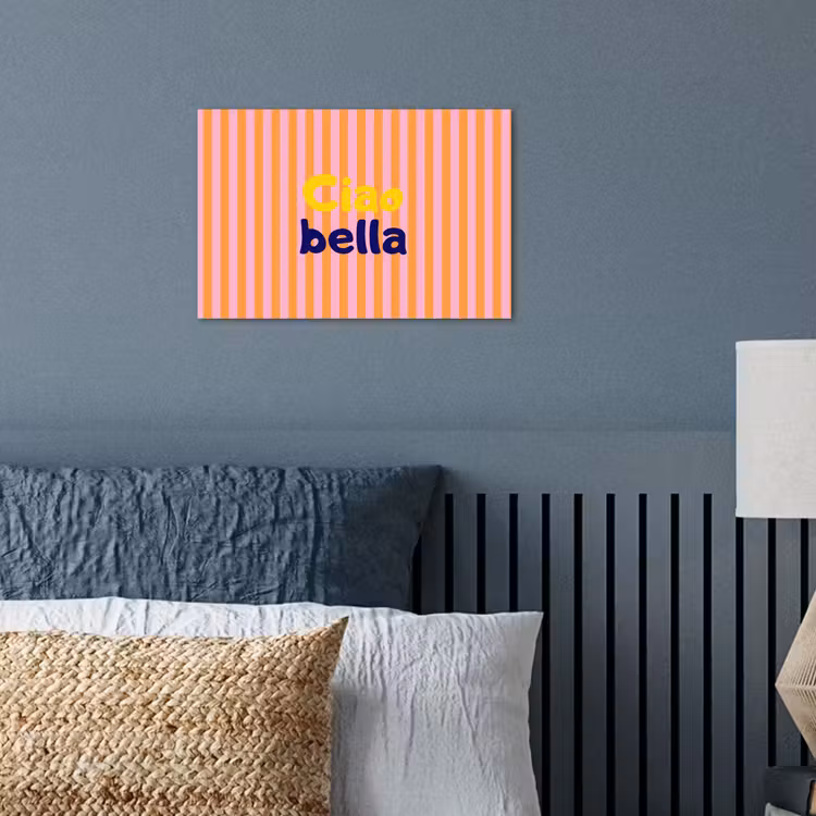 Poster - Verticaal - Strepen - Oranje - Ciao bella — 3