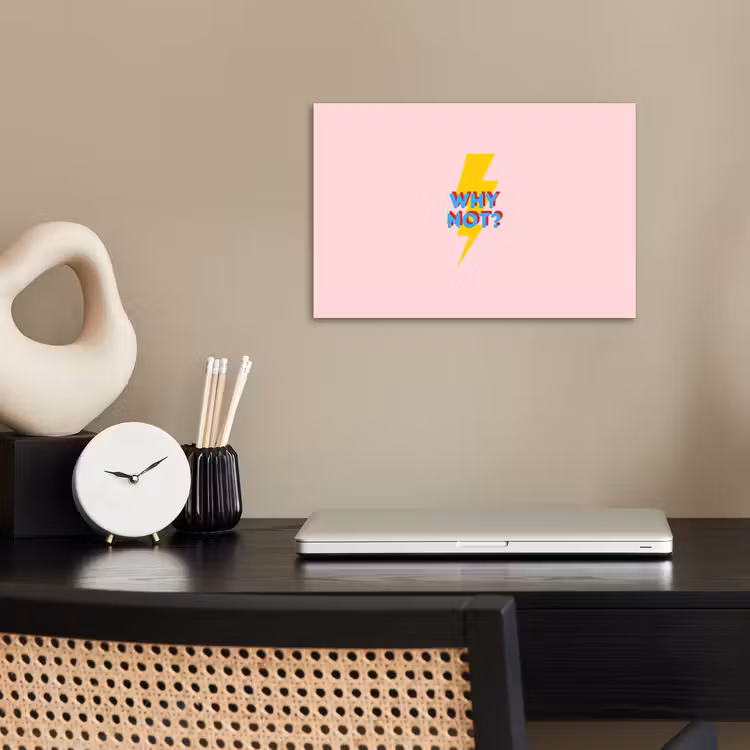 Poster - Why not - Bliksem - Roze — 2
