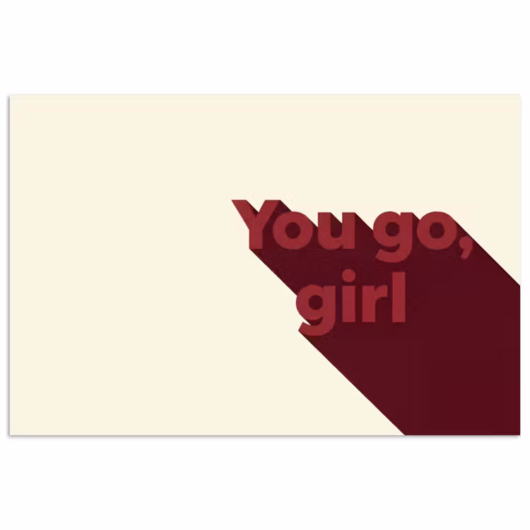 Poster - you go girl - 3D - Rood — 1