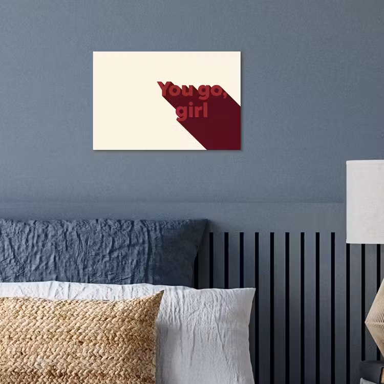 Poster - you go girl - 3D - Rood — 3