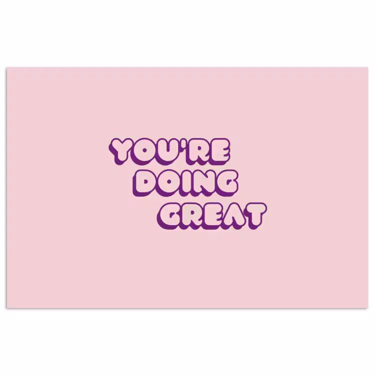 Poster - You're doing great - Roze - Bubble letters — 1