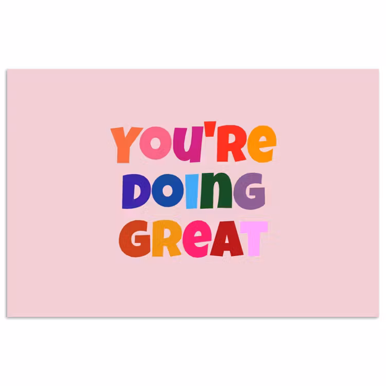 Poster - You're doing great - Roze - Kleurrijk — 1