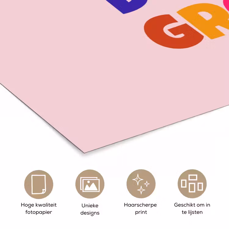 Poster - You're doing great - Roze - Kleurrijk — 5