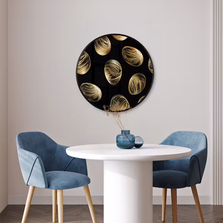 Ronde fotolijst - Eieren - Goud - Patroon — 3