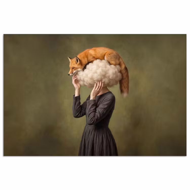 Poster - Vos - Surrealistisch - Groen — 1