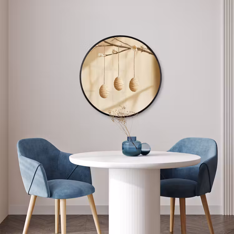 Ronde fotolijst - Beige - Paastak - Eieren — 3