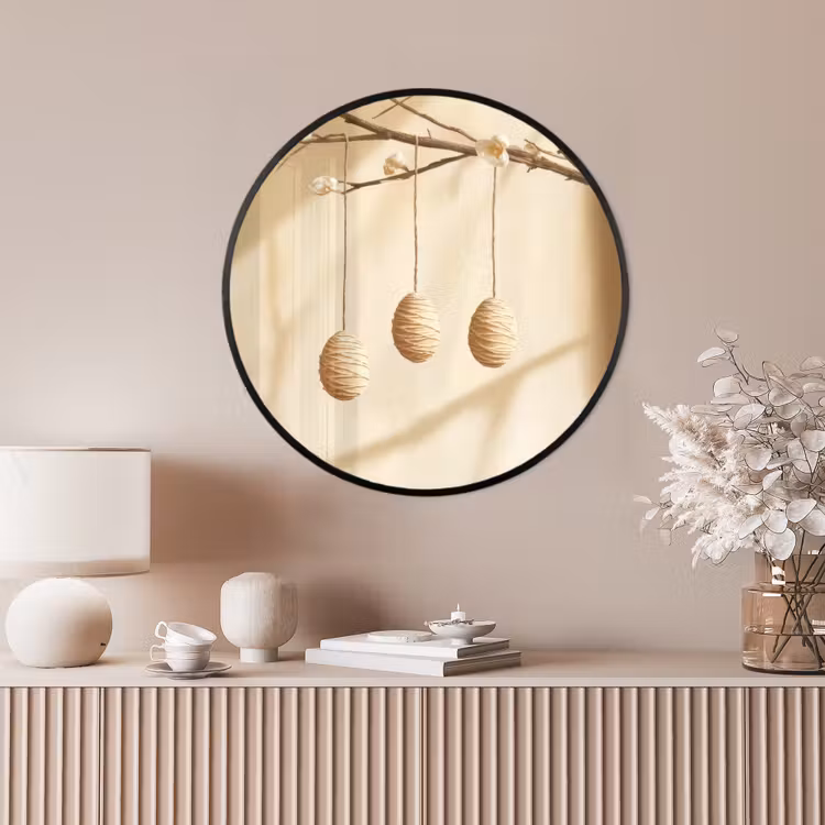 Ronde fotolijst - Beige - Paastak - Eieren — 4