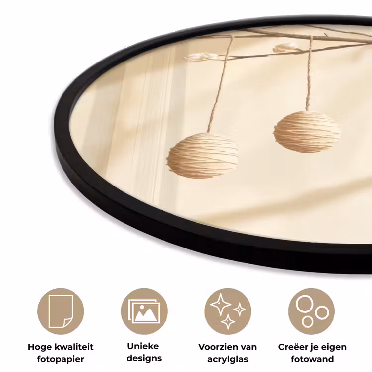 Ronde fotolijst - Beige - Paastak - Eieren — 5