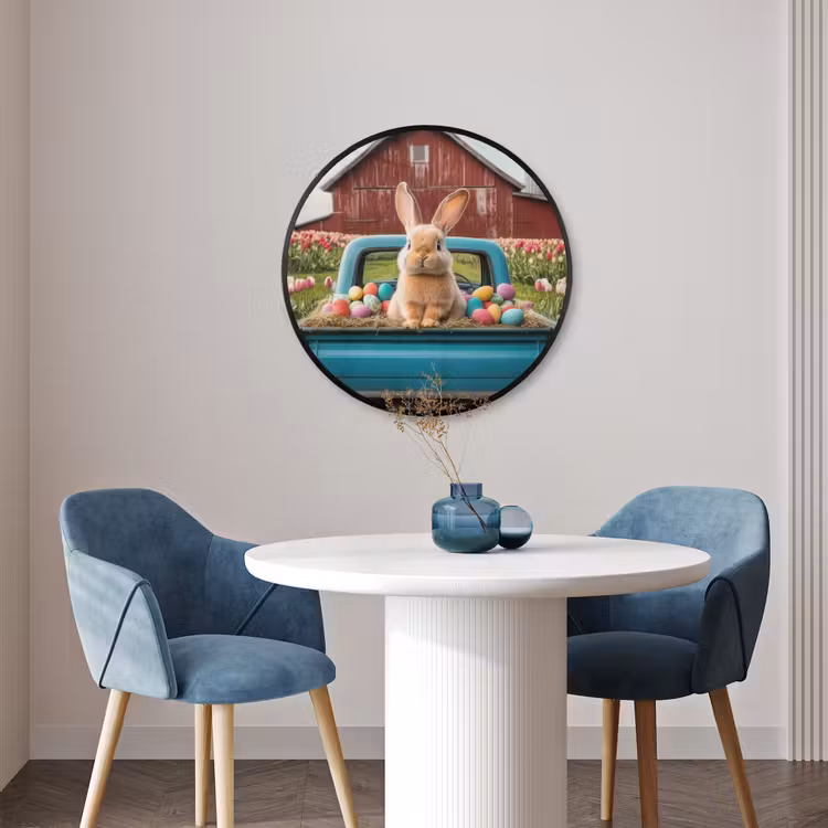 Ronde fotolijst - Konijn - Boerderij - Eieren — 3