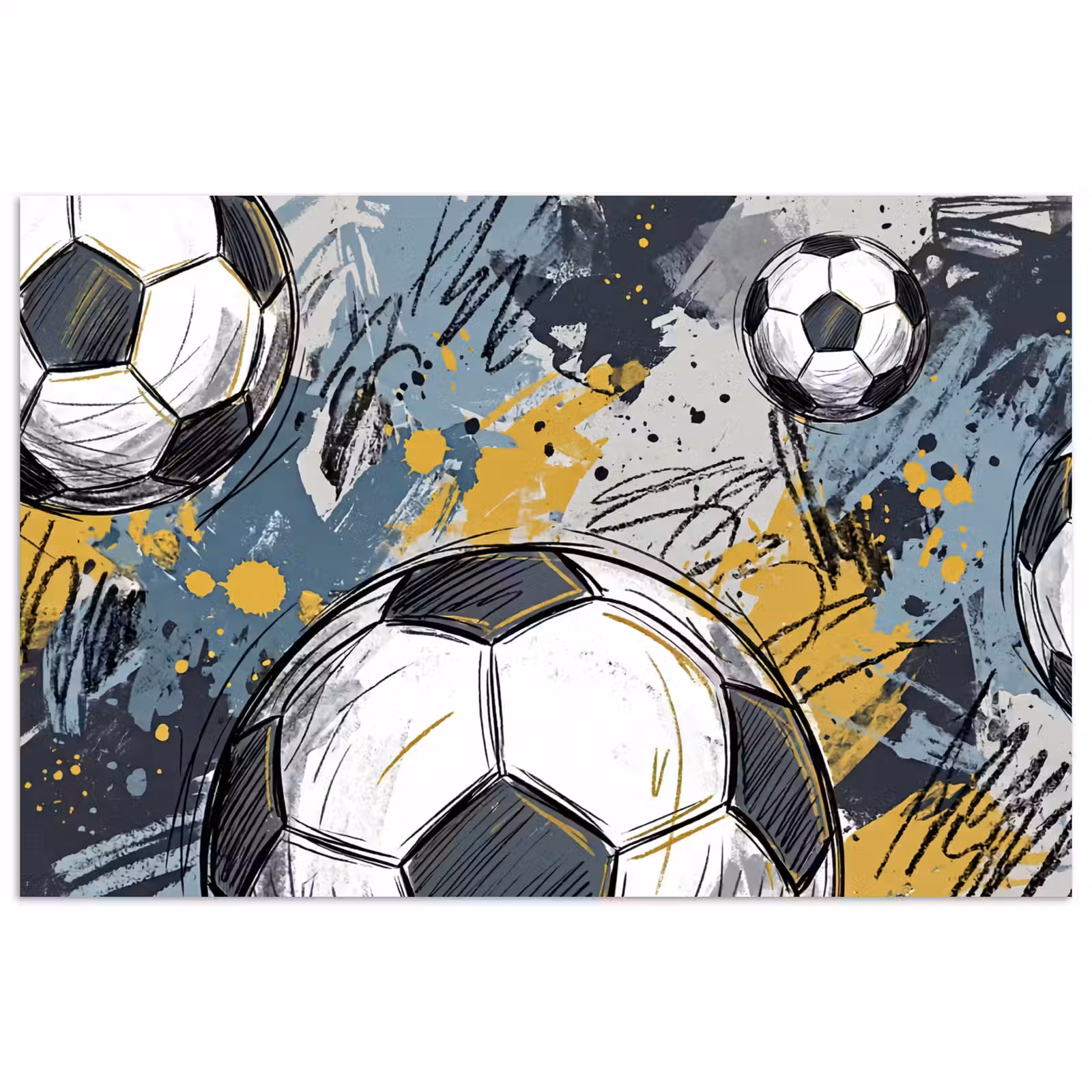 Poster - Voetbal - Abstract - Sport - Kleurrijk — 1