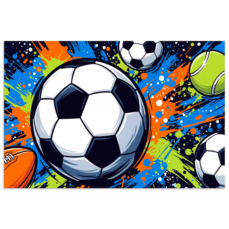 Poster - Sport - Ballen - Kleurrijk — 1