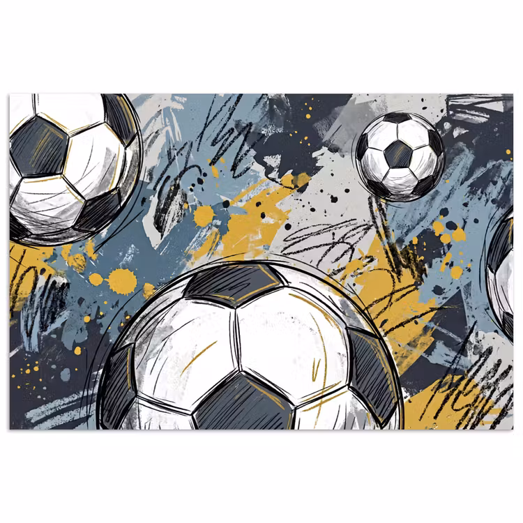 Poster - Voetbal - Abstract - Sport - Kleurrijk — 1