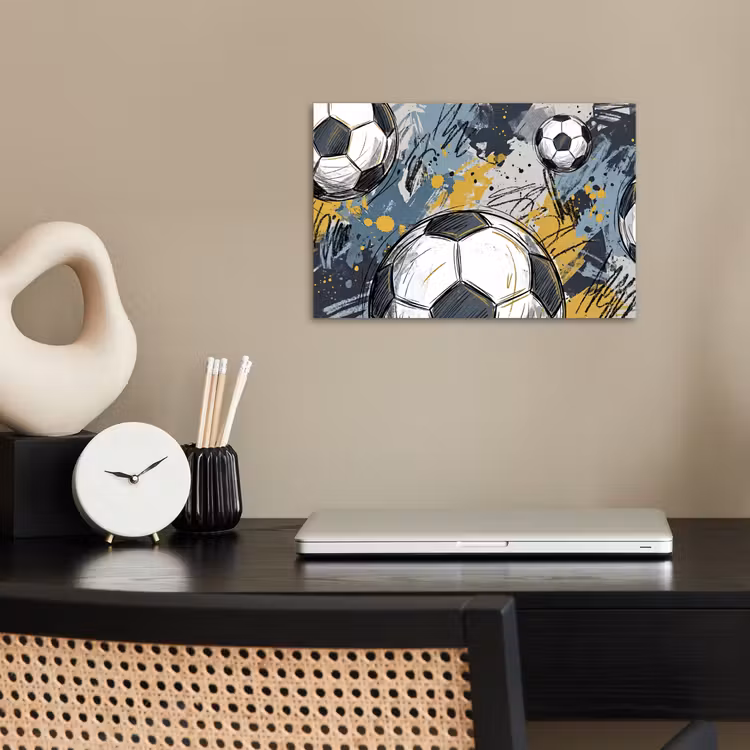 Poster - Voetbal - Abstract - Sport - Kleurrijk — 2