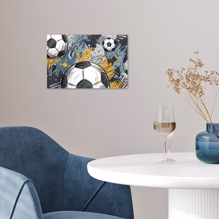 Poster - Voetbal - Abstract - Sport - Kleurrijk — 4