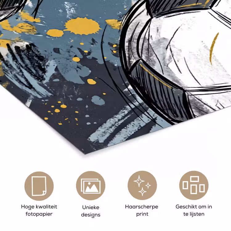 Poster - Voetbal - Abstract - Sport - Kleurrijk — 5