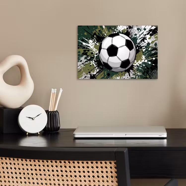 Poster - Voetbal - Verf - Spetters - Groen — 2