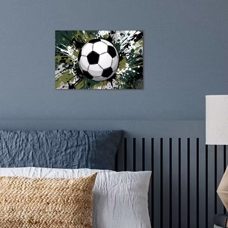 Poster - Voetbal - Verf - Spetters - Groen — 3